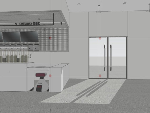 Milk tea shop 3D Model