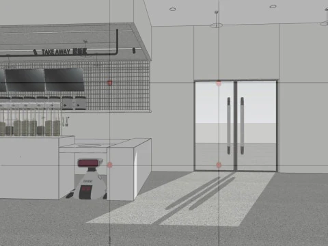 Milk tea shop 3D Model