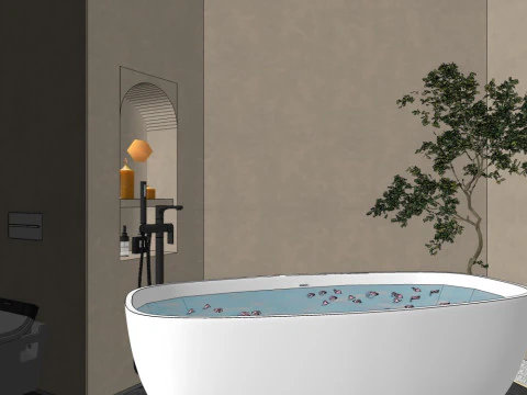 Private room in massage club 3D Model