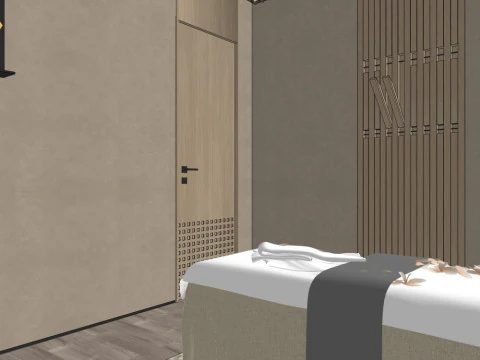 Private room in massage club 3D Model
