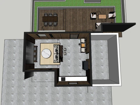 Progettazione del soggiorno Modello 3D