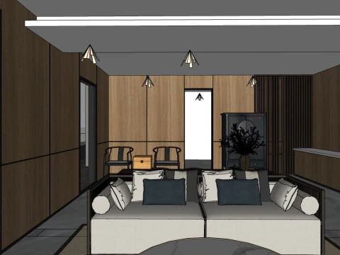 Living room design 3D Model