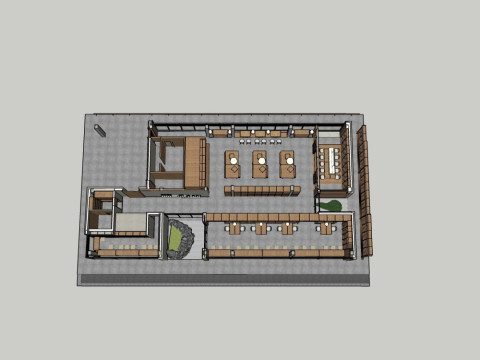 Bookstore interior design 3D Model