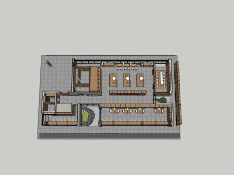 Bookstore interior design 3D Model