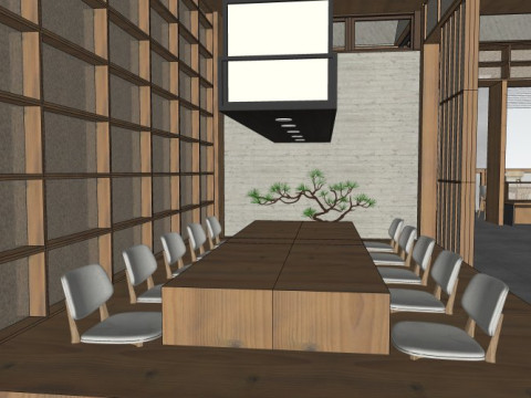 Bookstore interior design 3D Model