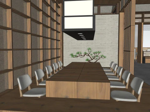 Bookstore interior design 3D Model