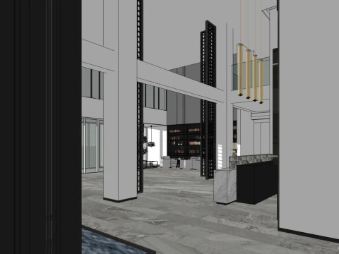 Reception Lobby 3D Model