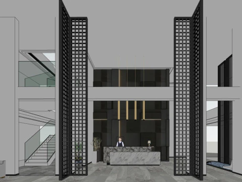 Reception Lobby 3D Model