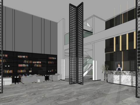 Reception Lobby 3D Model