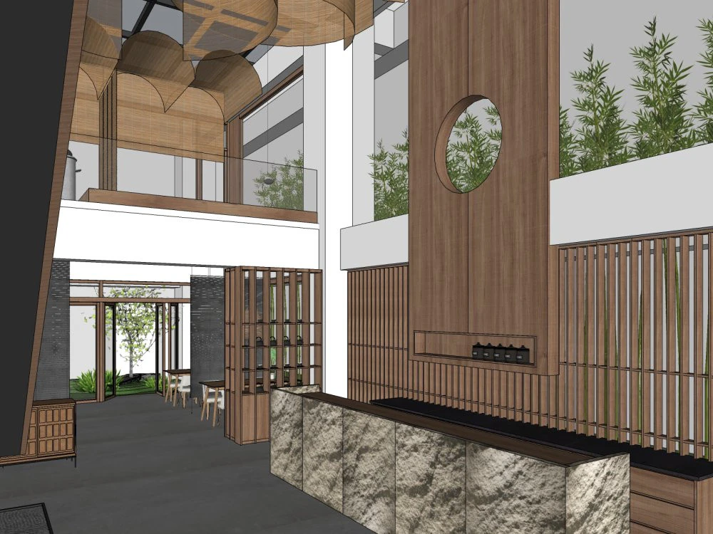Teahouse 3D Model .c4d .max .obj .3ds .fbx .stl .blend 