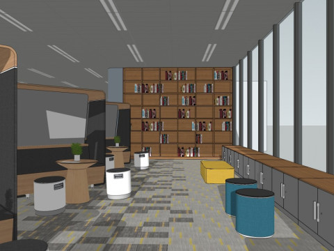 Dinlenme alanı i&ccedil; kısmı 3D Model