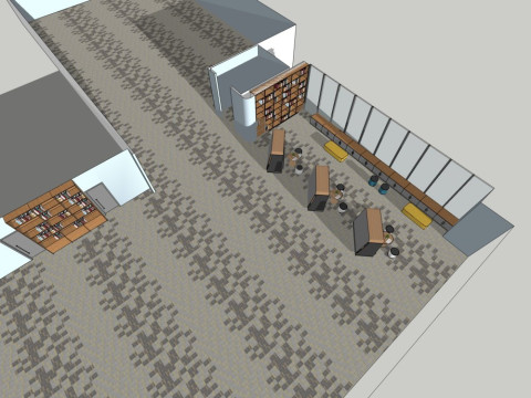 Dinlenme alanı i&ccedil; kısmı 3D Model