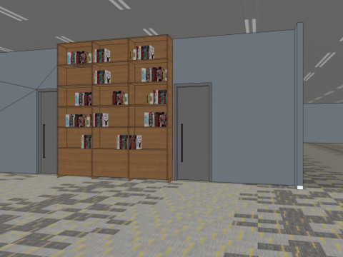 Dinlenme alanı i&ccedil; kısmı 3D Model