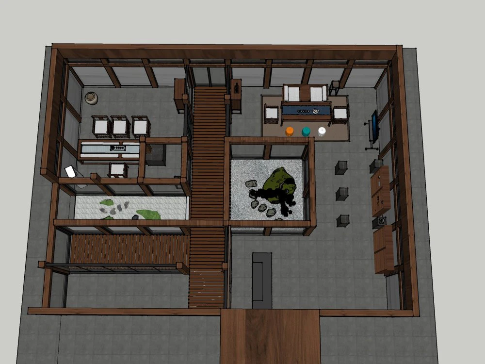 Teahouse 3D Model .c4d .max .obj .3ds .fbx .stl .blend 