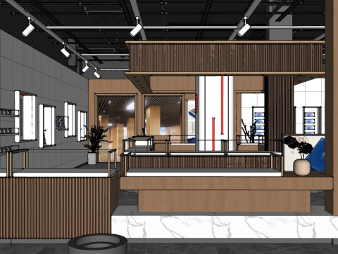 Innenarchitektur f&uuml;r Souvenir-Verkaufsraum 3D Modell