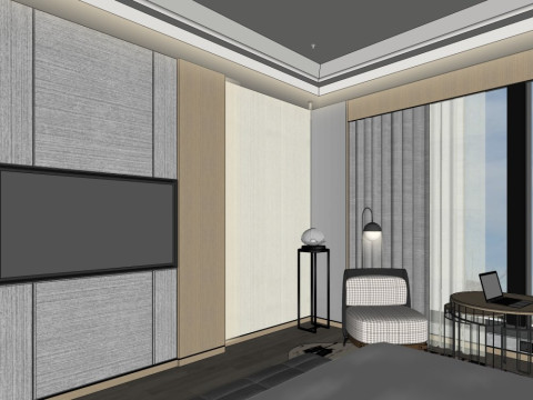 Hotel room interior 3D Model