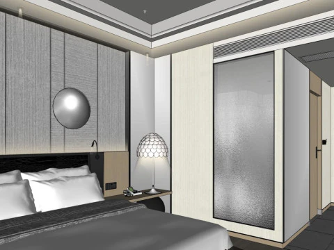 Hotel room interior 3D Model