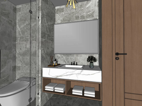 Hotel room interior 3D Model