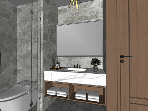 Hotel room interior 3D Model