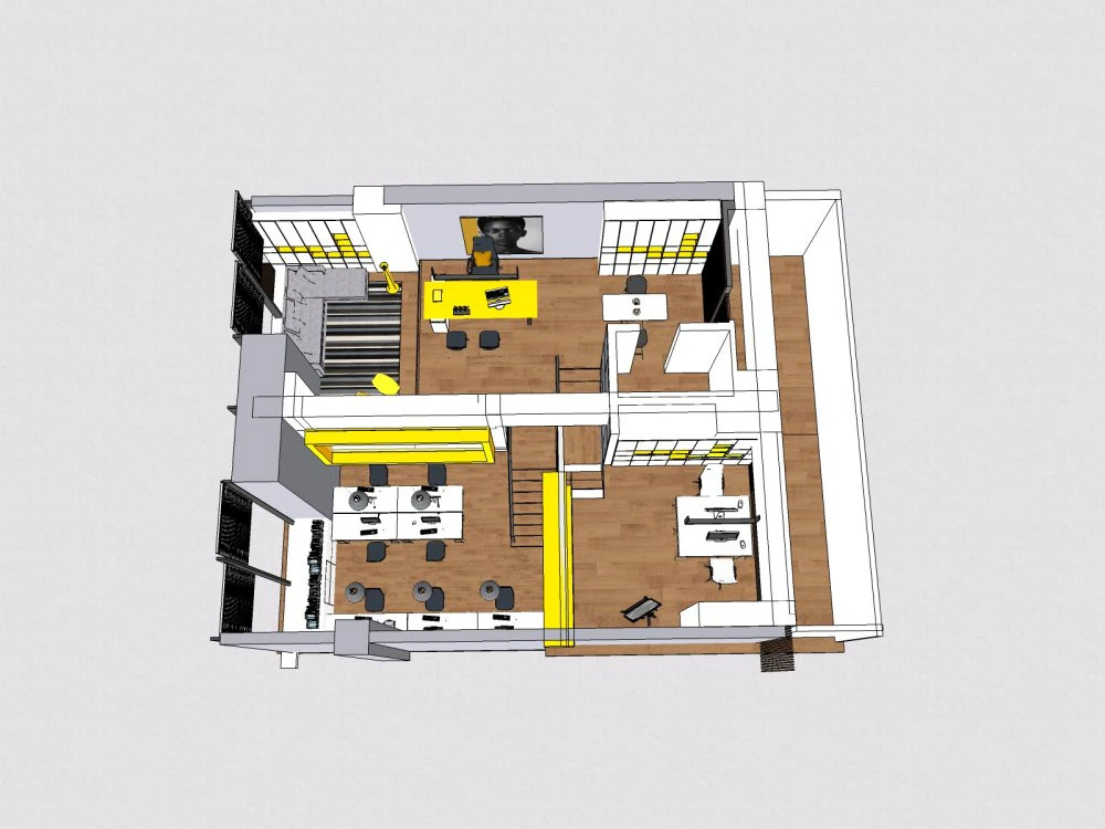 Modern office 3D Model .c4d .max .obj .3ds .fbx .stl .blend 