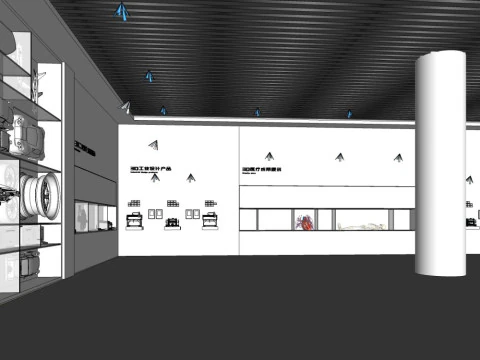 Exhibition hall pavilion 3D Model