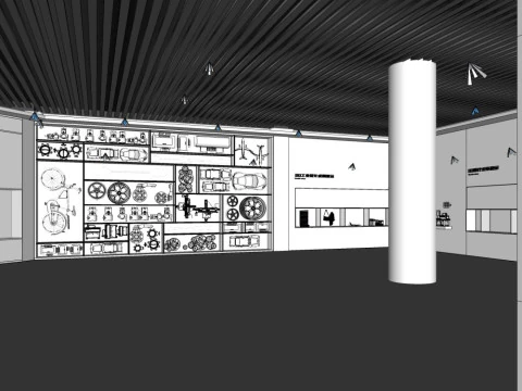 Exhibition hall pavilion 3D Model