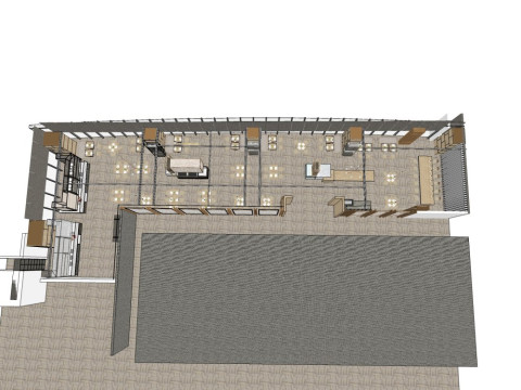 Restaurant interior design 3D Model