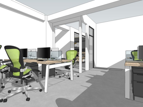 Ufficio moderno Modello 3D