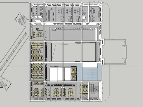 Modernes B&uuml;ro 3D Modell