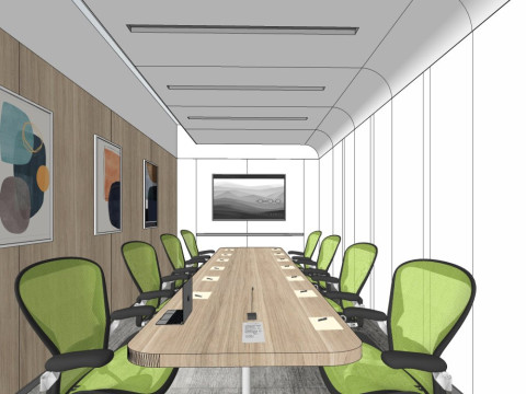 Modernes B&uuml;ro 3D Modell