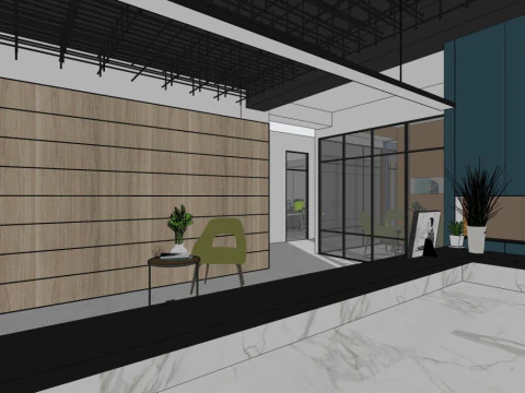 Modern office 3D Model