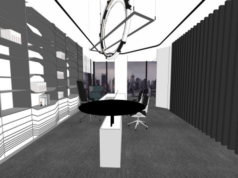 현대적인 사무실 3D 모델