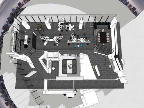현대적인 사무실 3D 모델