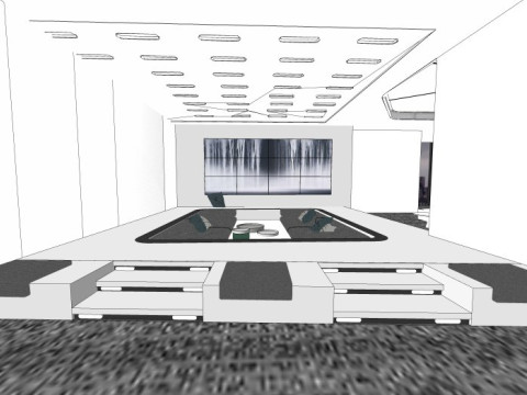 현대적인 사무실 3D 모델