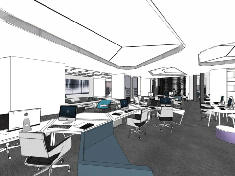 Modern office 3D Model