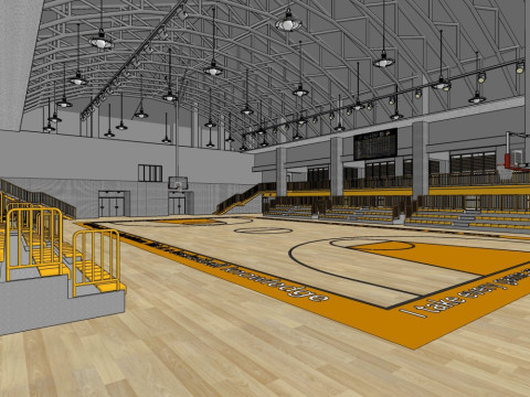 recinto deportivo de baloncesto Modelo 3D