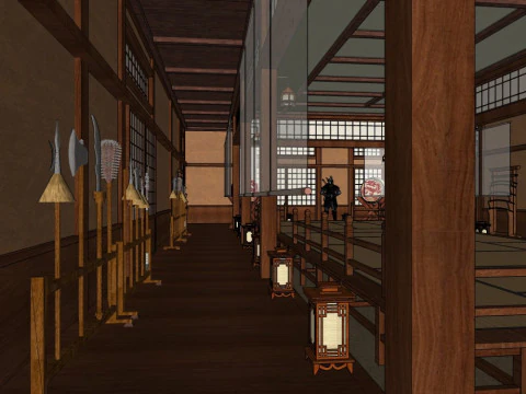 Japanese-style Museum 3D Model