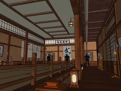 Japanese-style Museum 3D Model