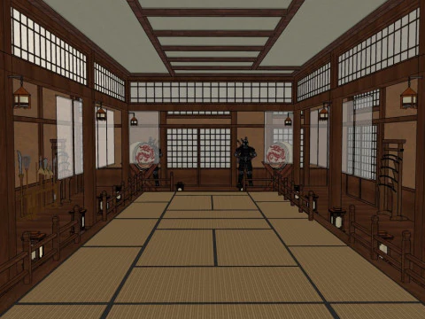 Japanese-style Museum 3D Model