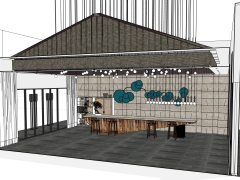 Hotel lobby 3D Model