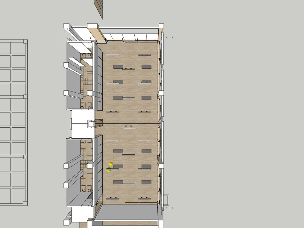 नृत्य कक्षा का आंतरिक भाग 3D मॉडल .c4d .max .obj .3ds .fbx .stl .blend 