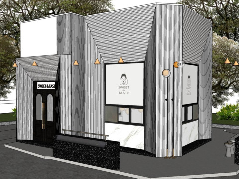 Wnętrze sklepu z herbatą mleczną Model 3D