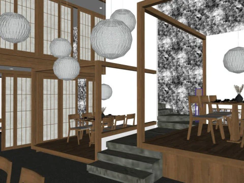 Japanese restaurant 3D Model