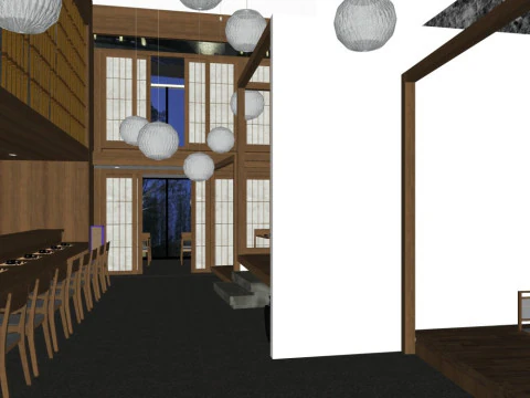 Japanese restaurant 3D Model