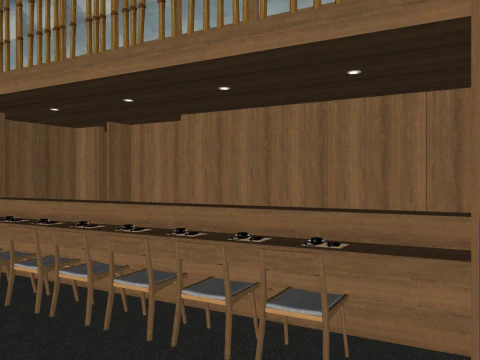 Japanese restaurant 3D Model