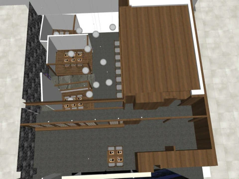 Japanese restaurant 3D Model