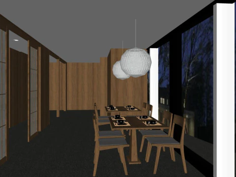 Japanese restaurant 3D Model