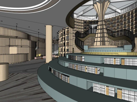 독서 장소 3D 모델