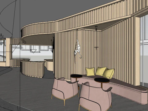 독서 장소 3D 모델