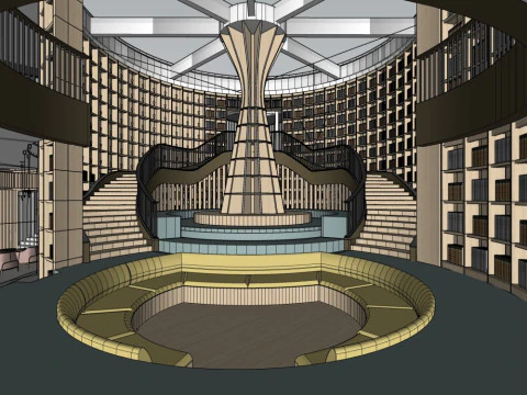 독서 장소 3D 모델
